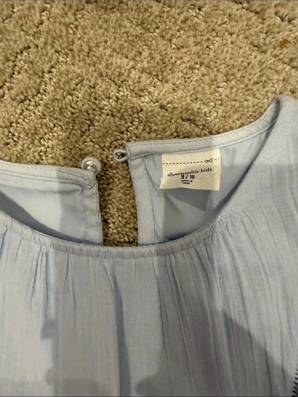 abercrombie kids Light Blue Eyelet Tiered Dress